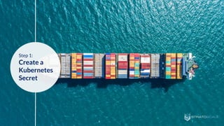 Step 1:
Create a
Kubernetes
Secret
 
