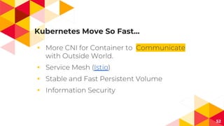 Kubernetes Move So Fast...
◂
◂
◂
◂
52
 