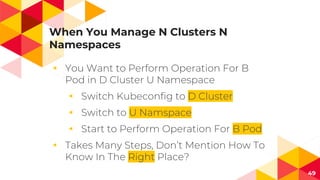 When You Manage N Clusters N
Namespaces
◂
◂
◂
◂
◂
49
 