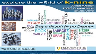 Disclaimer : All names, numbers, symbols, photos, products descriptions, part codes and manufacturers' names are subject to their respective copyrights and trademarks and are used herein for reference purpose only.
K- Nine Spares Pvt. Ltd. is an after market parts provider for the referenced manufacturers.
 
