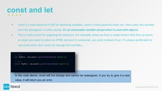 JavaScript ES6 Fundamentals | PPT