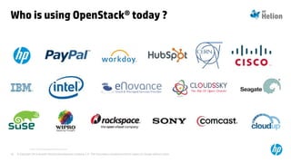 © Copyright 2014 Hewlett-Packard Development Company, L.P. The information contained herein is subject to change without notice.18
Source: http://www.openstack.org/user-stories/
Who is using OpenStack® today ?
 