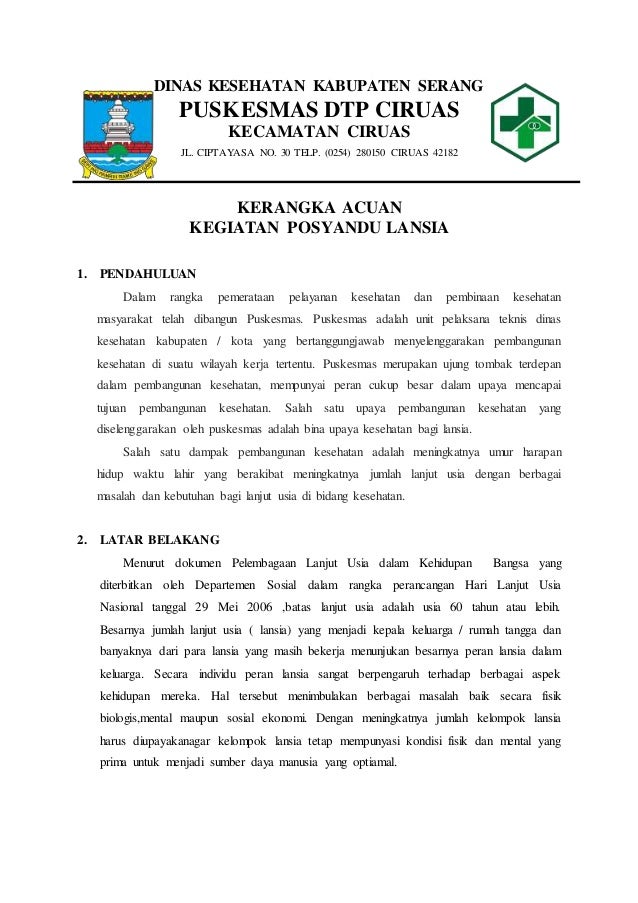 Kerangka Acuan Home Care Lansia