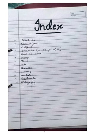 English Project Class 12 Ch On The Face Of It Pdf