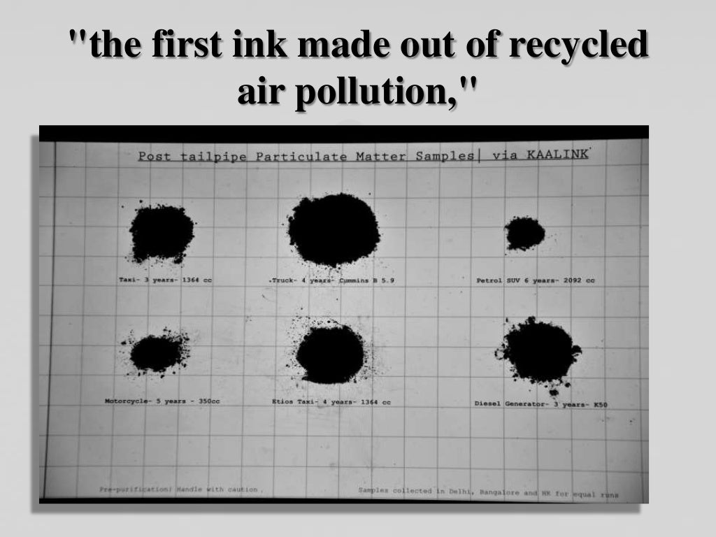 Kaalink AIRINK The world's first ink made out of air pollution