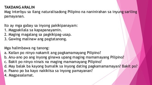 Kabanata 8. Ang Mamamayang Pilipino