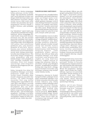 KABAR
JKPP
   
KABAR JKPP NO. 15, Februari 2008
¡ ¢ £ ¤ ¥ ¦ ¢ £ ¡ ¦ ¡ £ £ § £ ¨ ©     ¦ ¥  § ¤ ¦ § ¤ ¤ ¦ 

¦   ¦       ¦ ¦ § ¥     ¦ ¢    ¦  
¢ £ § ¤ ¤ £ !

¦ ¤ £   ¥ ¦  ¦ ¥ ¦ §   §     
 #  ¦  $  ¦   § ¦       ¦ ¦ § ¢   ¡ 

 ¢ ¡ ¦  ¦ ¢
  § ¤ ¦ § £ ¡ ¢ £  ¦  ¢   § #  # ¤ £ ¥ #    § % ¦ § ¤
¢ £  ¦   £  ¦  ¦ ¥ £ ¥ ¦ ¡ % ¦  ¦  ¦ ¢ ¨   § ¤ ¦ §
¥     ¦ ¥   ¦ ¡ ¦ ¢ £  ¦   ¦  £

 § ¢  
¥  ¥

  £ ¢ ¦       § ¢   ¦ §  ¦ § ¢    ¦ §
  § ¤  ¥    ¦ § £ § ' #  ¥ ¦ ¡ £    ¦  ¦ ¡ £
  ¥

  £ £ § ' #  ¥ ¦ ¡ £ $ % ¦  § £   §     
 #  ¦  ¨
(
¦   

#  #  ¦ § ! ¡     ¢ £ £ ¢   ¦  % ¦ § ¤
¡   £ § ¤  £ % ¦  £ § £   §       #  ¦  ¡ 

¦ ¤ ¦ £
 

 § ¦  ¦ § ¨ ) ¦   § ¦ ¥  § ¤ ¦ § ¤ ¤ ¦   £  £
¡  §  £  £

#  #  $  ¦ § % ¦

#    ¥  §    ¢ £
    ¦ ¢ ¦ ¦ §  ¦  ¦ ¦   £  ¦ §    ¦

¦ ¢
  ¥   £ § ¢ ¦  $   §       #  ¦  ¡  ¥ ¦  £ §
   £  ¦ § ¤ ¦ §  # § ¢  #  ¦ ¢ ¦ ¡   § ¤  ¢ ¦   ¦ §
% ¦ § ¤ ¥     ¦ ¥ £  £  £ ¨ 0 ¦  £ § £  £     ¦  ¦ 
#     ¦   § % ¦  #  ¦ ¡ £   § %    ¡ ¦ £ ¦ §
  ¥

 ¦ ¢ ¦ §   ¢ ¦ $ % ¦ § ¤  ¥  ¥ § % ¦
 £  ¦    ¦ §  £  # ¢ ¦

 ¡ ¦  ¨ ) ¦   § ¦ $

£ ¦ ¡ ¦ § % ¦ $  ¦  ¦ ¡   1  % #  ¥  ¥

¦  ¦
£ § ' #  ¥ ¦ ¡ £  ¦ ¡ £  ¡   1  £    ¦ § ¢ #  2  ¦ § ¢ # 
¥     ¦ 3

¦ £    ¥

¦ ¤ ¦   ¥   £ § ¢ ¦  $
 # § ¡   ¢ ¦ § ¦ ¢ ¦    ¥

¦ ¤ ¦  ¦ £ § § % ¦ 4 ¨ 5  ¢ ¦
 £ ¡    ¡ ¦ £  ¦ §   § ¤ ¦ § ¥  § ¤ ¤  § ¦  ¦ §
¡ £ ¡ ¢  ¥   § ¤  ¢ ¦   ¦ § % ¦ § ¤  ¦  

 

  ¦   § ¤ ¦ § ¡ £ ¡ ¢  ¥   § ¤  ¢ ¦   ¦ §
 #  ¦  ¨ 6   £ § ¤ ¤ ¦ $   §       #  ¦ 
¢     §  ¦  ¦ ¡  7 ¦  ¦ ' £ ¡ £  ¥ ¦    §
8 9 @ A B 8 C D E D F @ A  § ¢   ¥  § ¤ # § ¢  # 
  ¥

 ¦ ¢ ¦ §  ¦ §   § ¤ ¤  § ¦ ¦ §   ¢ ¦ ¦ ¢ ¦ ¡
 £  ¦ % ¦  ¥     ¦ ¨
)    ¦ $  ¦  ¢ # ¤  ¦ '  

£ ¡   ¦  ¦ ¥  ¦ 
 # ¥     ¡ £ ¢ ¦ ¡  

 § ¤ ¦ § ¡ # ¡ £ ¦   ¦  ¦ ¥
  § ¤  ¦ ¡ ¦ ¦ § ¡  ¥

   ¦ % ¦ ¦  ¦ ¥
3 G 8 A D H G I 8 B 8 P H G 8 4 ¨
(
# § ¢ #  § % ¦ $  ¦  ¦ ¥
¥ ¦ ¡ ¦  ¦    § ¤  ¦ ¡ ¦ ¦ § ¦ ¢ ¦ ¡  #  # §  ¦ §
 ¦ ¡ £  § % ¦ ¨ Q ¦  ¡   £  £ ¢    # ¥  # 
¥ ¦ ¡ % ¦  ¦  ¦ ¢  #  ¦  % ¦ § ¤ ¥   £  ¦ ¢
¡ 

¦ ¢ ¦ § ¤  #  # § % ¦ § ¤ ¢  ¥

   £ ¦ ¢ ¦ ¡
¡  ¦ ¢   ¦  ¦ § % ¦ § ¤  £   ¦ ¡ ¦ £ ¡  ¡  #  ¦ § ¤

  ¦ §  ¦    ¦ ¡ ¦   ¥ £  £   ¦  ¦ § % ¦ § ¤

  ¡ ¦ § ¤   ¢ ¦ § ¨ R £ ¡ ¦ ¡ ¦  ¦  #  # §
¢   ¡ 

 ¢ ¥  §  ¦  £  ¦  ¢  ¢ ¦ § ¤ ¤ ¦ $ ¦ ¢ ¦ 

¦   ¦ § #  ¦ § ¤ 2 #  ¦ § ¤  £  ¦ ¥   § ¤  ¦ £ § ¨
) 

£ ¡  ¦ § ¦  ¦ § S ¦ ¢ ¦    7  §     § ¤ ¦ §
  § ¤ ¦

¦ £ ¦ § S  

 § ¤ ¦ § ¡ # ¡ £ ¦   ¦  ¦ ¥
¡ 

 ¦    ¢ ¦ ¡     ¢ £ £ § £  ¦  % ¦ § ¤   § ¢ ¦ §
¥  § £ ¥

   ¦ § ¡  § ¤   ¢ ¦  £ ¦ § ¢ ¦  ¦  ¦  ¦
  ¥ £  £   ¦  ¦ ¢ ¦ ¡ ¡  ¥

   ¦ % ¦ ¦  ¦ ¥ ¨
T U V U W X Y ` U a U V b c U V d e Y V U f X
 ¦  £  ¦  ¦  ¦ §  £ ¦ ¢ ¦ ¡ $ ¢    § ¤  ¦ 

¦   ¦
  ¢ ¦

  ¦ §  ¦  ¡  ¦ ¢ 

 §  ¦ % ¦ § ¤ §  ¢  ¦  $
¢  ¢ ¦  £ ¡ ¦  ¦ ¢   § ¤ ¦ § §  ¦ § ¡ ¦ ¡ # ¡ £ ¦  $

  ¦ % ¦  ¦ §  #  £ ¢ £ ¡ ¨ R ¦   ¦ § $   ¢ ¦
¦  ¦  ¦  ¤ ¦ ¥

¦  ¦ §  

 § ¤ ¦ § ¡ # ¡ £ ¦   £
¦ § ¢ ¦  ¦

 

¦ ¤ ¦ £    # ¥  #  ¥ ¦ ¡ % ¦  ¦  ¦ ¢
¥  §    ¢ 7 ¦  ¦  ¦ §  ¦ § ¤ ¡  ¦ ¢     # ¥ 2
 #   # ¥ £ § ¦ § $ ¢    ¢ ¦ ¥ ¦   ¥   £ § ¢ ¦ 
 ¦ § ¡   ¢ #  ¡  ¦ ¡ ¢ ¦ ¨   § ¤ ¦ §  ¦ ¢ ¦  ¦ £ § $
  ¢ ¦ ¥  ¥ £  £  £     ¦ ¢ ¦ § % ¦ § ¤   ¦ 

£ ¦ ¡ ¦
 £  ¦ ¥ ¦ § ¥ #    § £ § £ $ § ¦ ¥  §  £ ¡ £ ¡ £  ¦ £ §
  ¡ ¢   ¥  §  ¦  £ ¡  ¥

     ¡ # ¦  ¦ § ¨
5  ¢ ¦ ¥  ¥  § ¤  £ §  ¦ § ¥ ¦ §  ¡ £ ¦ ¥ #    §
 § ¢   ¥  § ¤ ¦ ¢   ¦ ¢ ¦  ¥  § ¤  ¦ ¡ ¦ £ ¦  ¦ ¥ $
¡   £ § ¤ ¤ ¦ ¥  § ¤ 

¦  g   ¢ £  ¦  ¢   ¦ ¢   ¦ § h
¥  §  ¦  £ g   ¢   ¦ ¢   ¦ § h ¦  ¦ ¥ $  ¦  ¦ ¥
   ¦ § ¤  ¦   ¥ £  £  ¦ § ¥ #    § £ ¢ ¦ ¡ ¨
5 ¦  ¦  ¦  $   ¢ ¦ 2   ¢ ¦ ¢   ¡ 

 ¢ ¥  §  ¦  £
g    £ § ¤ h  ¦ § ¥  § £ §  ¦ ¡ ¥ ¦ §  ¡ £ ¦
 ¦ £ § § % ¦ $  ¦   § ¦ §  ¦ § ¡ ¦ 2 §  ¦ § ¡ ¦
  ¥ ¦ §  ¡ £ ¦ ¦ § § % ¦ ¢   ¦   £  ¦ § ¤  ¦ §
¥  § ¤  ¡  § ¤   ¤  ¥ # § £ ¡ £ ¡ ¢  ¥
  § ¤  ¢ ¦   ¦ § ¥ #    § ¨ i   £  § % ¦
     ¦ ¡ ¦ §  ¦ §  

£ ¡  ¦ §  ¦  ¦ ¥   ¢ ¦
¥  § ¤ 

¦   

 § ¤ ¦ § ¡ # ¡ £ ¦   ¦  ¦ ¥
¥ ¦ ¡ % ¦  ¦  ¦ ¢ % ¦ § ¤

     § ¤  ¦  ¦
¡  § ¤   ¢ ¦ ¦ ¢ ¦ ¡   ¦ § ¤ ¨ 6   ¦  ¥ ¦ ¡ ¦
p
 ' #  ¥ ¦ ¡ £ $ ¡  § ¤   ¢ ¦ ¡  ¥ ¦ 7 ¦ ¥ £ § £
¥  § ¤  ¦ ¢  ¦ § ¥  § %    ¦  ¨ 6   ¦ £ § £ ¢  $
    § ¢   ¦ §  £  ¦ % ¦  % ¦ § ¤  £ ¢  ¢ ¦   ¦ §
  ¢ ¦ 2   ¢ ¦ $ ¥  § ¤ ¦  £

¦ ¢  ¦ §    

¦  ¦ §

 § ¢ ¦ § ¤ ¦  ¦ ¥ % ¦ § ¤   ¦ ¡ ¢ £ ¡ $ ¡   £ § ¤ ¤ ¦

¦ § % ¦     # ¥  #  ¥ ¦ ¡ % ¦  ¦  ¦ ¢ % ¦ § ¤
   £  ¦ § ¤ ¦ §  ¦ ¥   § ¤ % ¦ § ¤ ¥  §  ¦  £
¡  ¥

  £   § ¢ £ ¢ ¦ ¡ ¥     ¦ ¨
Q ¦ § ¢ ¦ § ¤ ¦ § § % ¦ ¡   ¦  ¦ § ¤ £ § £ $

£ ¡ ¦  ¦ 
 ¦  ¢ # ¤  ¦ ' £ ¥  ¥

  £ ¡  ¥

¦ § ¤ ¦ §

  ¦  ¢ £
 ¦  ¦ ¥ ¥  ¥   

¦ £  £  

 § ¤ ¦ § ¡ # ¡ £ ¦ 
 £  ¦  ¦ ¥ ¥ ¦ ¡ % ¦  ¦  ¦ ¢ $    ¡  ¡ § % ¦  ¦  ¦
 # § ¢   ¡ q §  # §  ¡ £ ¦ % ¦ § ¤ ¡   ¦ § ¤
¥   ¦    ¦ §     ' £ § £ ¡ £  

 § ¤ ¦ § ¦ § ¢ ¦  ¦
§  ¤ ¦  ¦  ¦ §  ¦  % ¦ ¢ § % ¦ r ©  ¥ ¦ § ¤ $
¡     ¢ £  £  § ¤  ¦   £ ¦ ¢ ¦ ¡ $  ¦  ¢ # ¤  ¦ ' £
¥  ¢ ¦   £  ¦ ¥ ¦ ¢

   £  ¦   ¦  ¦
  § ¤  ¦ ¡ ¦ ¨ R ¦   ¦ § $ ¡  #  ¦ § ¤ ¢ #  # 
¡   ¦  ¦   ¦  ¢ # ¤  ¦ ' £ $
a s t u v w u s x y €
$
¥  §      £  ¦  ¢ # ¤  ¦ ' £ ¡ 

¦ ¤ ¦ £ g £  ¥  § % ¦
 ¦  ¦  ¦ § ¤   ¦ § h 3 A I @ 8 P I 8 D  B ‚ 8 9 G @ P I 8 A 4 ¨
ƒ
¦ ¥  § $

  ¦ §

  ¦  ¢ £ ¢ £  ¦  ¦  ¦
  ¡  ¥  ¦ ¢ ¦ §

¦ ¤ £  ¦  ¢ # ¤  ¦ ' £  § ¢  
¥  §     ¦  ¦  £ ¤ ¥ ¦

¦   ¨
5 ¦  ¦ ¦  ¦     ¦   „ … … † 2 ¦ § $  ¦  ¦ ¦   £
¤  # ¤  ¦ ' £ $  ¦  £ § ¤ ¢ £  ¦   £ i ¥   £  ¦ ‡ ¢ ¦  ¦
 ¦ § q § ¤ ¤  £ ¡ $

   #   ¥ £  ¢  § ¢ ¦ § ¤
 ¦ ¥  ¦  ¡ # ¡ £ ¦   ¦  £   § ¤  ¥

¦ § ¤ ¦ §
 ¦ §   ¥ ¦ § ' ¦ ¦ ¢ ¦ § ¡ £ ¡ ¢  ¥ £ § ' #  ¥ ¦ ¡ £
¤  # ¤  ¦ ' £ ¡ 3 6 q ˆ $ § ¦ ¥  §  

£   #     
  § ¤ ¦ § ¡ £ § ¤  ¦ ¢ ¦ § q § ¤ ¤  £ ¡ $ ˆ q 6 4 $ ¡ 

 ¦ 
¡ £ ¡ ¢  ¥   § ¤ #  ¦  ¦ §  ¦ ¢ ¦     ¦ § ¤ ¦ §

 

¦ ¡ £ ¡  # ¥   ¢   ¨ )  £ ¢ £  ¢    ¦  ¦ 
¦ § ¦  7 ¦

¦ § ¤ ¤  # ¤  ¦ ' £ % ¦ § ¤ ¥     ¦  ¦ §
¢    § ¦ §  ¦  ¢ # ¤  ¦ ' £ ¢   ¡ 

 ¢    ¦ § ¤
 

£  ¡ ¦ ¥ ¦   § ¤ ¦ § % ¦ § ¤  £  § ¤  ¦   £
¦ ¢ ¦ ¡ $ % ¦  § £ 6 q ˆ  

£ 

   £  ¦   ¦ §
¥  § ¤  § ¢  § ¤  ¦ §    # ¥  #   # ¥ £ § ¦ §
 ¦  ¦ ¥ ¥ ¦ ¡ % ¦  ¦  ¦ ¢ ¨ 5 #   ¥ £  ¢   ¡ 

 ¢
  ¥   £ ¦ § ¥  §  #  # § ¤  ¦  ¦   §   £ ¢ £
6 q ˆ  ¦ § ¤  # ¤  ¦ ' £ ¥ ¦ §  ¡ £ ¦  § ¢  

     ¦ ¡ ¦ ¥ ¦ ¤  § ¦ ¥  § ¤  ¥

¦ § ¤  ¦ §
6 q ˆ % ¦ § ¤  

£    ¥ #   ¦ ¢ £ ¡  ¦ § ¡  § ¡ £ ¢ £ '
¢    ¦  ¦      § ¢ £ § ¤ ¦ §  ¦ §  

 ¢   ¦ §
¥ ¦ ¡ % ¦  ¦  ¦ ¢  #  ¦  $ % ¦ § ¤ ¥   ¦ £  £   § ¦ 
¡ 

¦ ¤ ¦ £ ˆ q 6 ‰  ¨ ‘ ¦  ¦    §   ¦ % ¦
¢   ¡ 

 ¢

   ¥ ¥  ¥

 ¦   ¦ §  ¦ ¡ £  $
 ¦   § ¦   ¡   £ ¢ ¦ §   §     ¥ ¦  ¦ §
 # ¥     ¡ £ ¢ ¦ ¡ ¡ # ¡ £ ¦     ¦  ¦ ¥

¦  ¦ ¡ ¦
 # ¥   ¢   $   ¥ ¦  ¦ §  ¦  ¦   §   £ ¢ £ 6 q ˆ
 § ¢   ¥  § ¤ 

¦  ¢   § #  # ¤ £ 7      ¦ 
¥  ¥

¦ § ¤ ¤ ¦  ¦ § ¨
)  ¡  ¥  ¦ ¢ ¦ §

¦ £   ¦ £ § § % ¦ ¥  § 7    ¦  £

    ¥

¦ § ¤ § % ¦ ¤   ¦  ¦ §   ¥  ¢ ¦ ¦ §
 ¦  ¢ £ ¡ £  ¦ ¢ £ ' ¨ ˆ   ¦  ¦ § £ § £

   ¡ ¦  ¦
¥  §   ¥ #   ¦ ¢ £ ¡ ¦ ¡ £   ¤ £ ¦ ¢ ¦ §   ¥  ¢ ¦ ¦ §
¦ ¤ ¦   

£ 

   £  ¦   ¦  ¦     § ¢ £ § ¤ ¦ §
 ¦ §  

 ¢   ¦ § ¥ ¦ ¡ % ¦  ¦  ¦ ¢  #  ¦  ¨
R   ¦  ¦   ¦  £   § ¤ ¦  ¦ ¥ ¦ §

 

¦ ¤ ¦ £
§  ¤ ¦  ¦ $ ¡     ¢ £ ) ¦ § ¦  ¦  ¦ § ’ £  £  £ § ¦ $



  ¦  ¦ #  ¤ ¦ § £ ¡ ¦ ¡ £ § # §   ¥   £ § ¢ ¦ 
¥  §   ¦   ¦ § ¥  ¢ #     ¥  ¢ ¦ ¦ § £ § £  £
q §  # §  ¡ £ ¦ ¡   ¦  ¦  ¦  „ … … † 2 ¦ § ¨
ƒ
¦ ¥  § $  ¦   § ¦ ¢   § #  # ¤ £   ¥  ¢ ¦ ¦ §
% ¦ § ¤  £  ¦  ¦ £ ¦  ¦  ¦  ¢   § #  # ¤ £
 ¦  ¢ # ¤  ¦ ' £ $  ¦ ¤ £ 2  ¦ ¤ £   §  ¦  ¦ ' £ ¡ £   ¦ §
  £ ¡ ¢ # ¥ #  # ¤ £ ¡

    ¦ § ¤ ¨
i ¤ ¦  § % ¦ $ ¡ ¦ ¦ ¢ £ § £  ¦  ¦ £  ¥   ¦ §
  ¥  ¢ ¦ ¦ §  £ q §  # §  ¡ £ ¦ ¥  ¥ £  £  £
¢ ¦ § ¢ ¦ § ¤ ¦ § % ¦ § ¤

 ¡ ¦  ¨ Q ¦ § ¢ ¦ § ¤ ¦ §
¢   ¡ 

 ¢ ¦  ¦  ¦ 

¦ ¤ ¦ £ ¥ ¦ § ¦
¥  § ¤  ¥

¦ § ¤  ¦ § ¢   § #  # ¤ £   ¥  ¢ ¦ ¦ §
% ¦ § ¤   ¥ #   ¦ ¢ £ ¡  ¦ §      £  ¦  ¦
    § ¢ £ § ¤ ¦ §  ¦ §  

 ¢   ¦ §  £  ¦ 
% ¦ § ¤  ¦  £ § ¤

   ¦  $ % ¦  § £ ¥ ¦ ¡ % ¦  ¦  ¦ ¢
 #  ¦  ¨
 