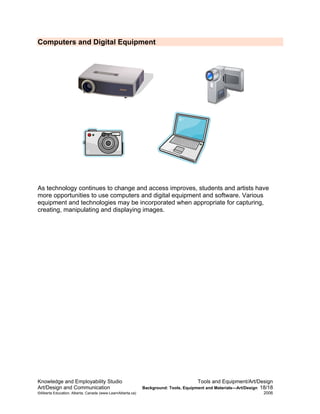 Digital Arts Tools.pdf Visual arts tools and equipment encompass a wide range of items used by ...