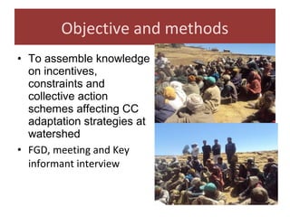 Collective action issues at the Kabe Watershed Pilot Project in Ethiopia, 2011-2013