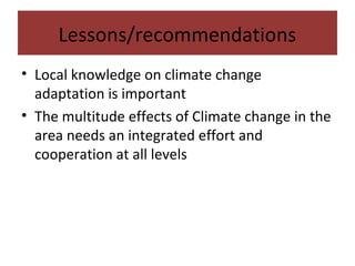 Community perceptions of climate change at the Kabe Watershed Pilot Project in Ethiopia, 2011-2013