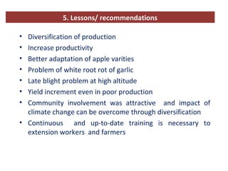 Home garden and backyard interventions at the Kabe Watershed Pilot Project in Ethiopia, 2011-2013