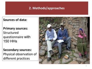 Socio-economic circumstances at the Kabe Watershed Pilot Project in Ethiopia, 2011-2013