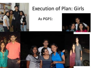 Execution of Plan: Girls
  As PGP1:
 