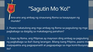 Kabihasnang Klasiko ng Roma Araling Panlipunan 8.pptx