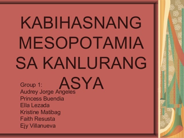 Alin Ang Hindi Kabilang Sa Pangkat Na Sumakop Sa Lupain Ng Mesopotamia