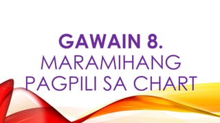 GAWAIN 8.
MARAMIHANG
PAGPILI SA CHART
 