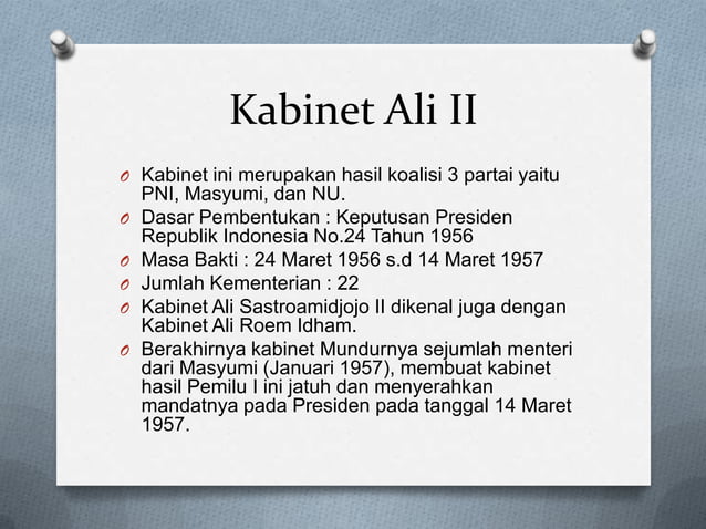 Kabinet ali II | PPTX