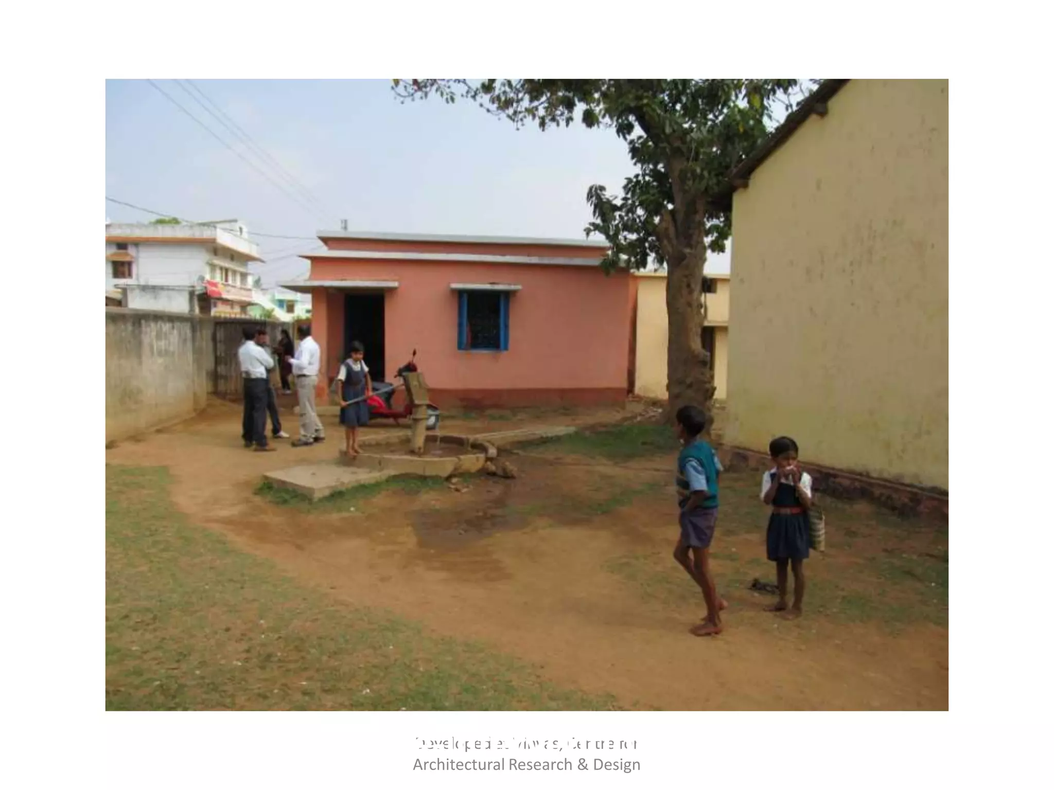 Aanganwadi Centre, Kondagaon, Baster, Chhattisgarh

Developed at Vinyas, Centre for
Pre-intervention
Architectural Research & Design

 