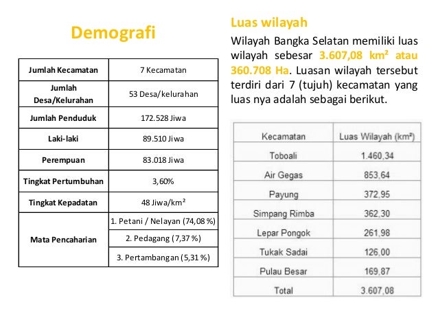 Kabupaten Bangka Selatan - KPDT 2013