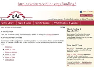 http://www.raconline.org/funding/
 