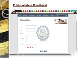 Public Interface (Feedback)
 