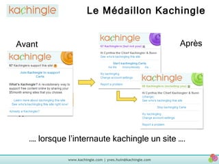 Le Médaillon Kachingle   .… lorsque l’internaute kachingle un site …. Avant Après 