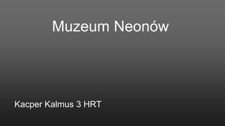 Muzeum Neonów
Kacper Kalmus 3 HRT
 