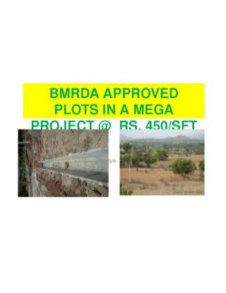 Land For Investment -BMRDA  Approved @ 450/Sft - In Sathanuru ,After Kanakapura Town -Direct  Access From NH-209