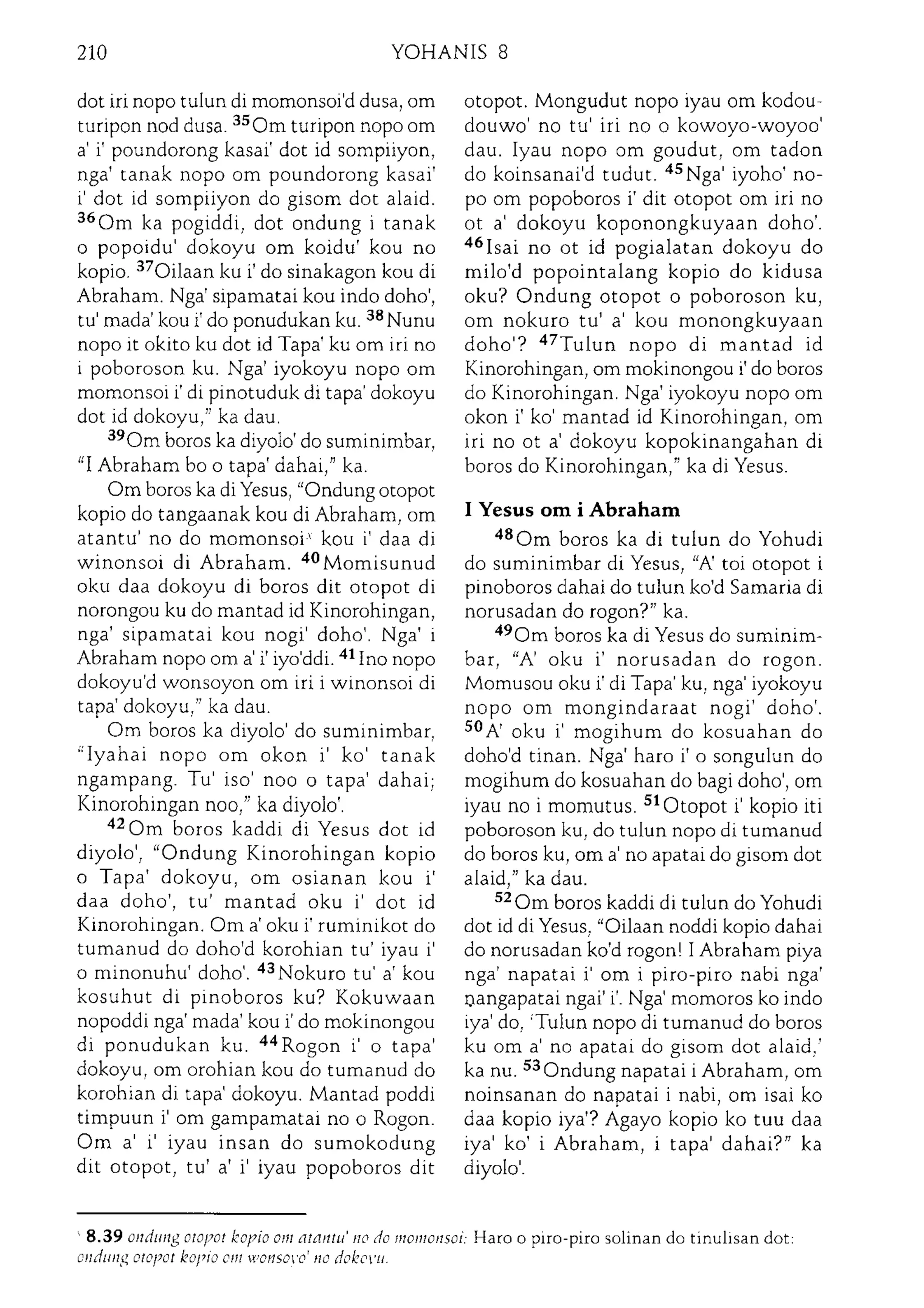 Kadazan bible gospel of john | PDF