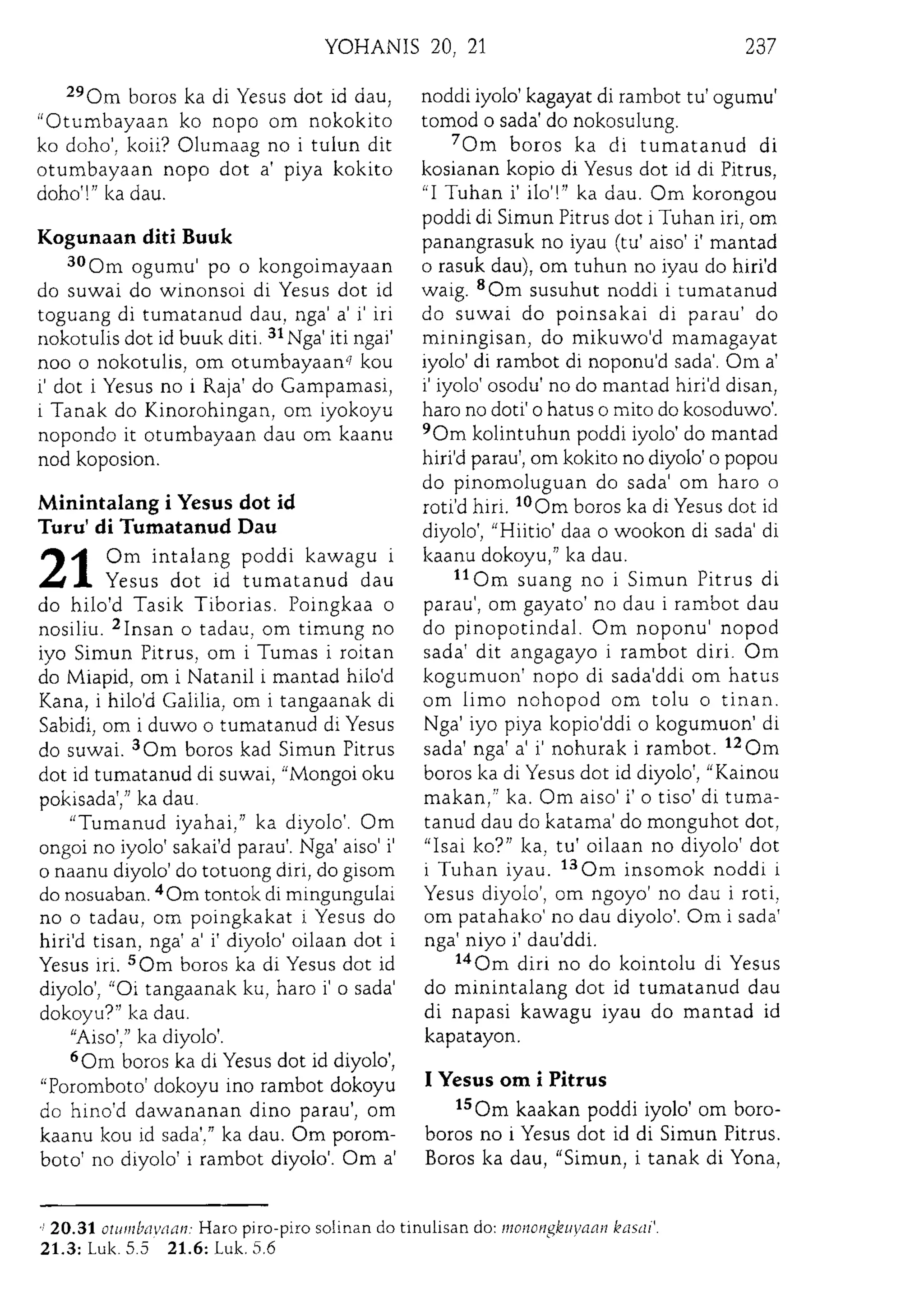 Kadazan bible gospel of john | PDF