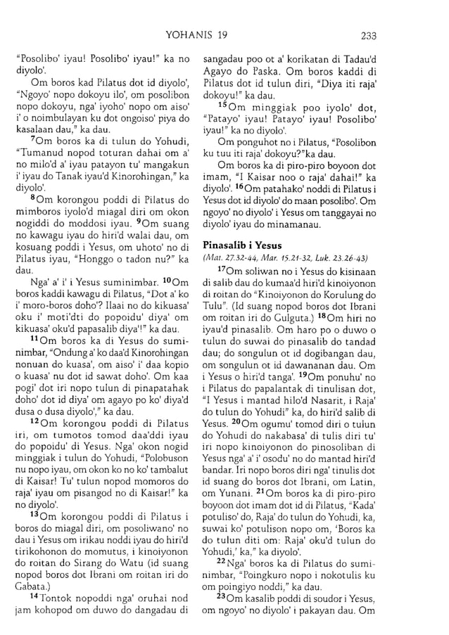 Kadazan bible gospel of john | PDF