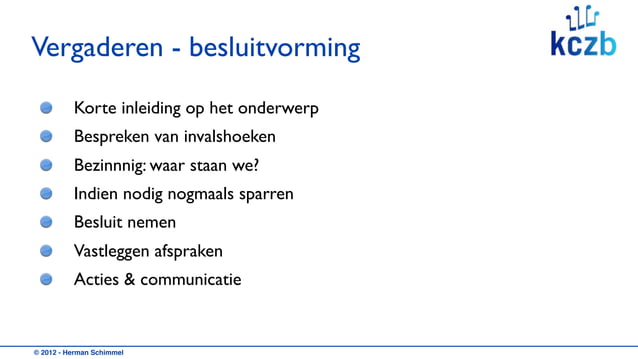 Kadercursus de voorzitter | PDF