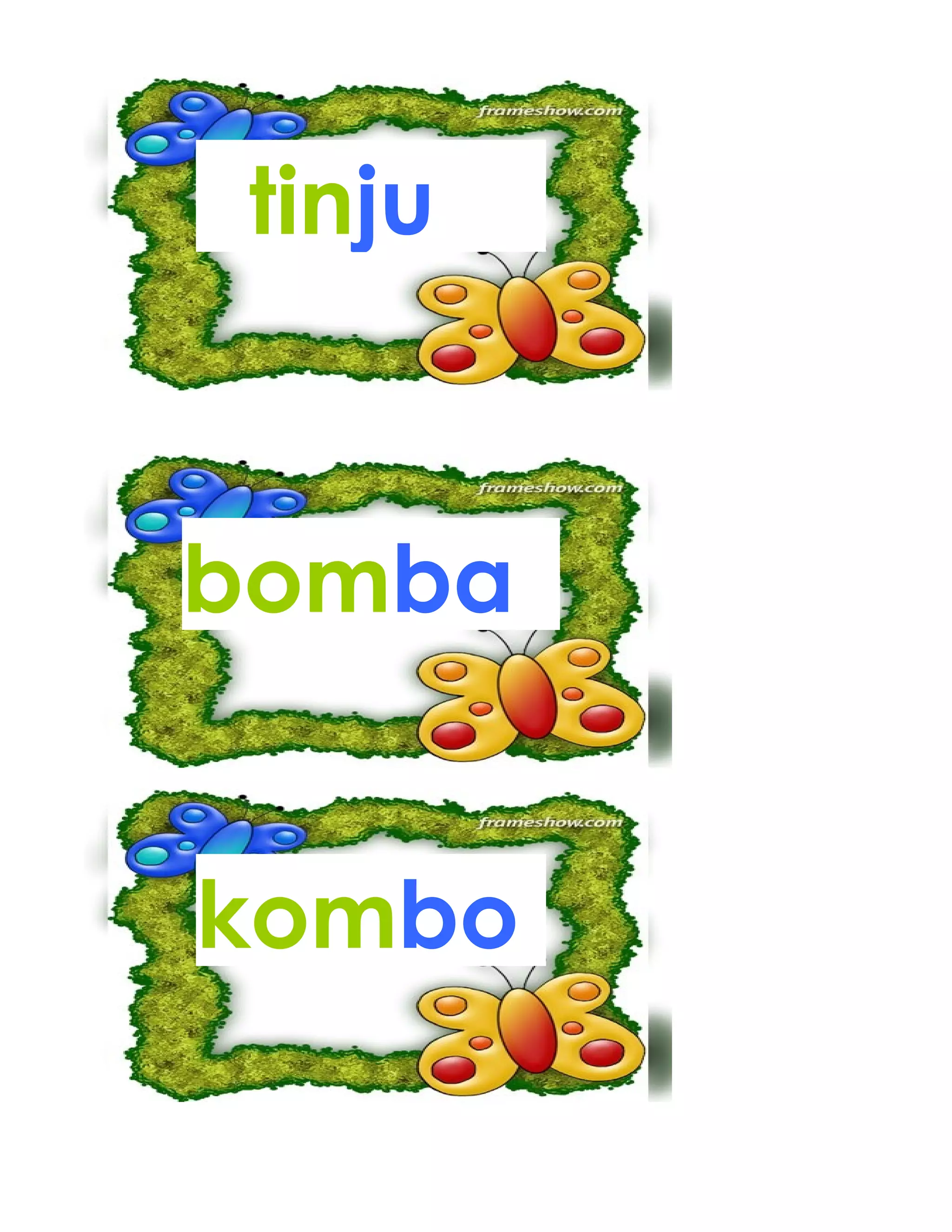 tinju
bomba
kombo