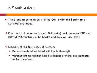 Understanding agricultural and nutrition linkages, is there a gender dimension?