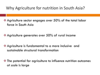 Understanding agricultural and nutrition linkages, is there a gender dimension?