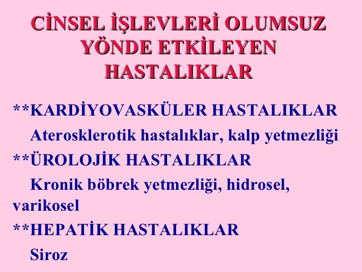 Kadında cinsel işlev bozuklukları