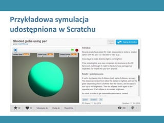 Przykładowa symulacja
udostępniona w Scratchu
 