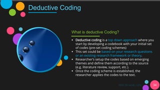Decuctive Coding Kaedah Menganalisis data/Data Analysis | PDF