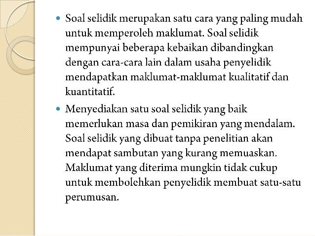 Kaedah Mengumpul Data