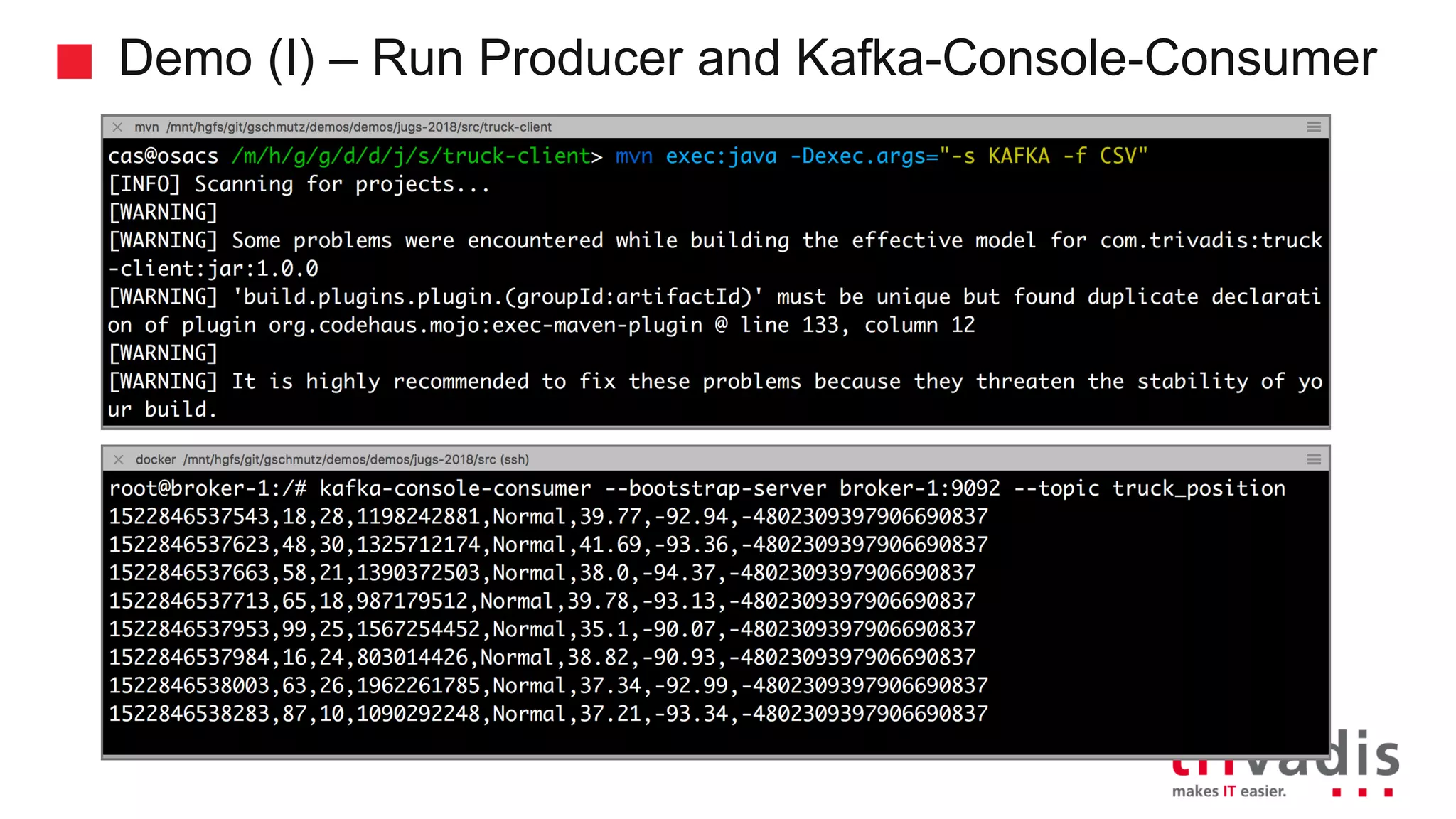 Demo (I) – Run Producer and Kafka-Console-Consumer 