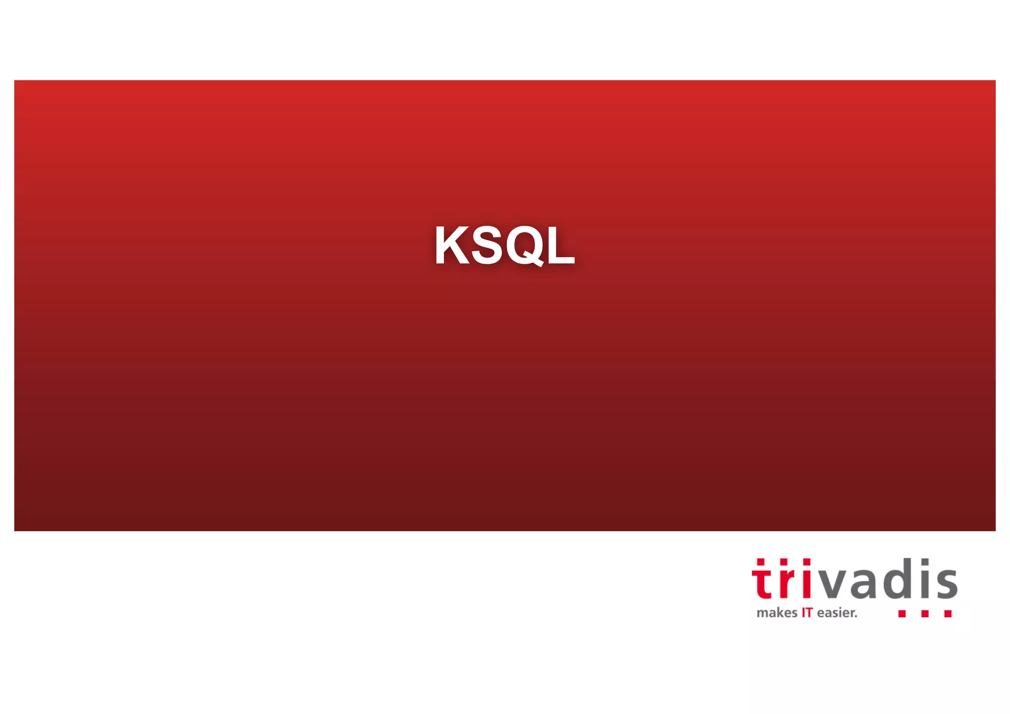 KSQL 