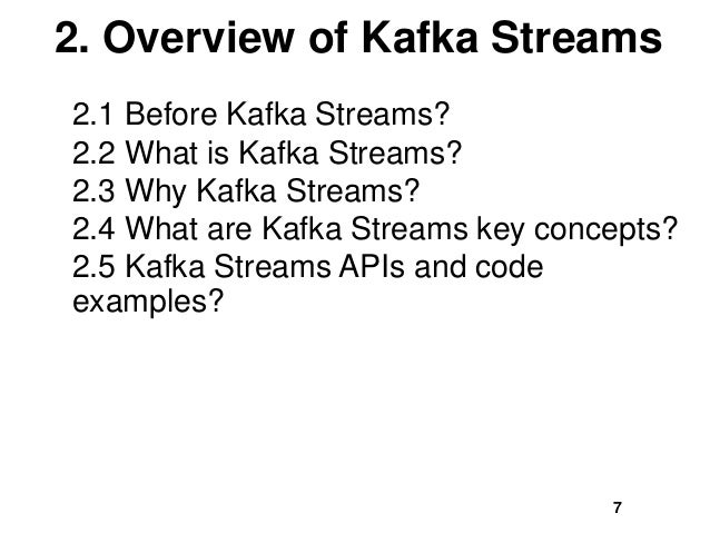 kafka streams