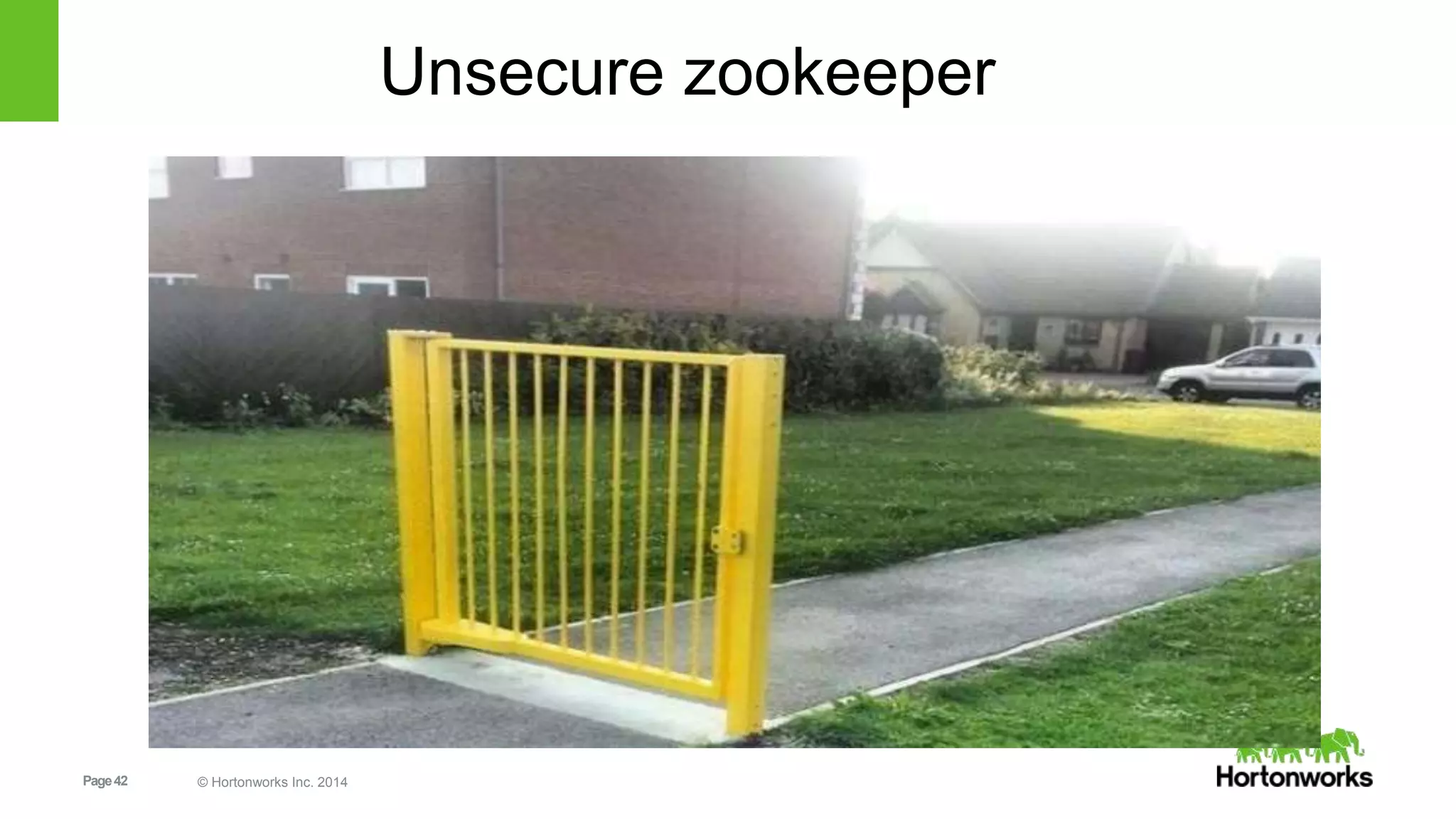 Page42 © Hortonworks Inc. 2014
Unsecure zookeeper
 