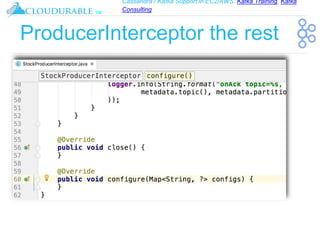 Cassandra / Kafka Support in EC2/AWS. Kafka Training, Kafka
Consulting
™
ProducerInterceptor the rest
 