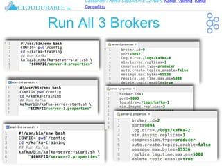 Cassandra / Kafka Support in EC2/AWS. Kafka Training, Kafka
Consulting
™
Run All 3 Brokers
 