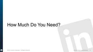 SITE RELIABILITY ENGINEERING©2016 LinkedIn Corporation. All Rights Reserved.
How Much Do You Need?
12
 