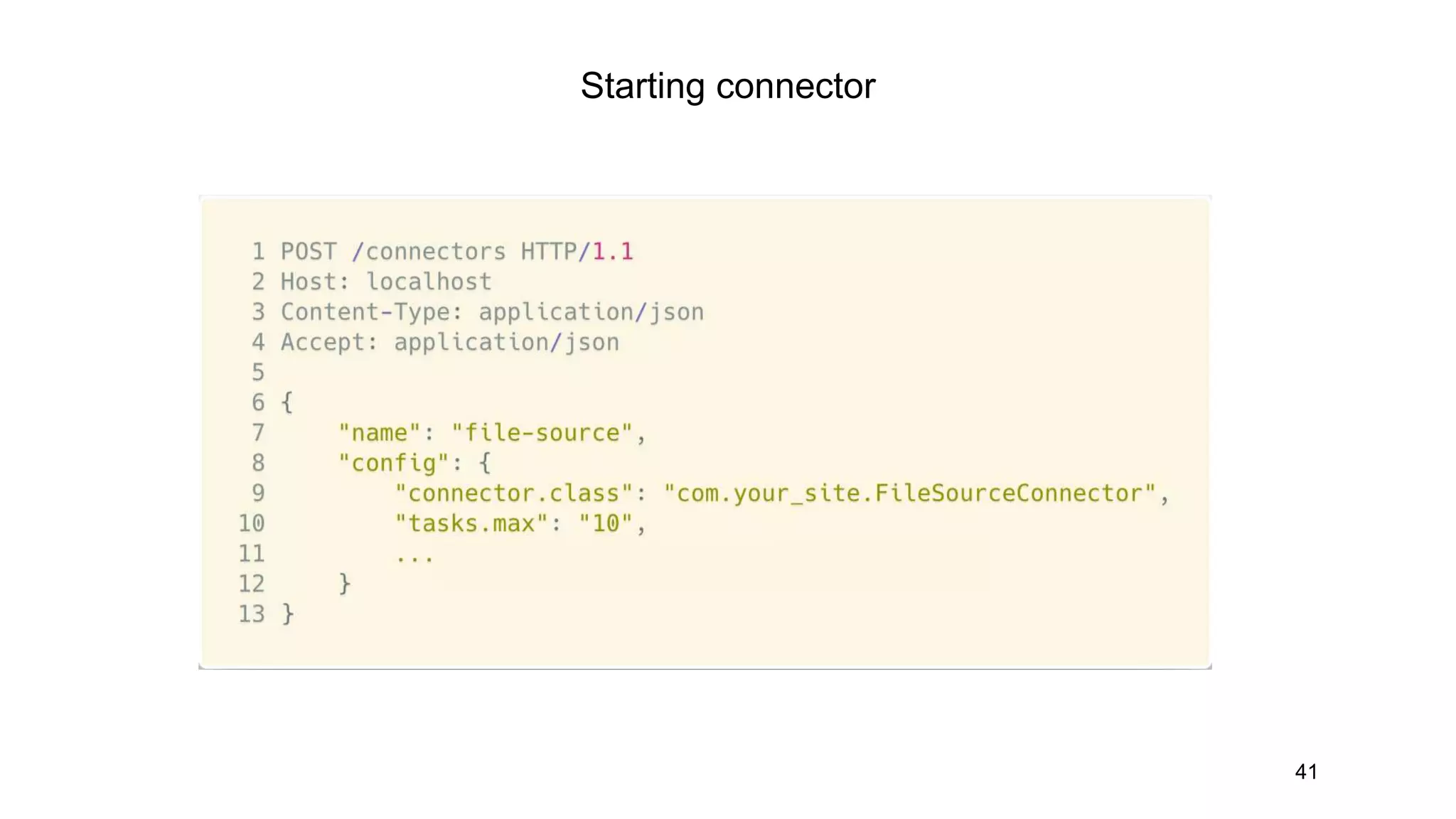 Starting connector
41
 