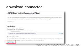 download connector
https://www.confluent.io/hub/confluentinc/kafka-connect-jdbc
 