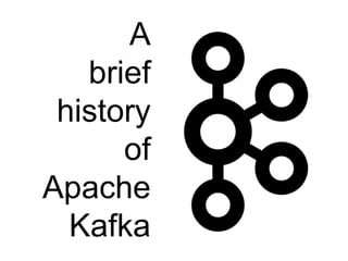 A
brief
history
of
Apache
Kafka
 