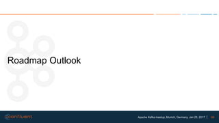 68Apache Kafka meetup, Munich, Germany, Jan 25, 2017
Roadmap Outlook
 
